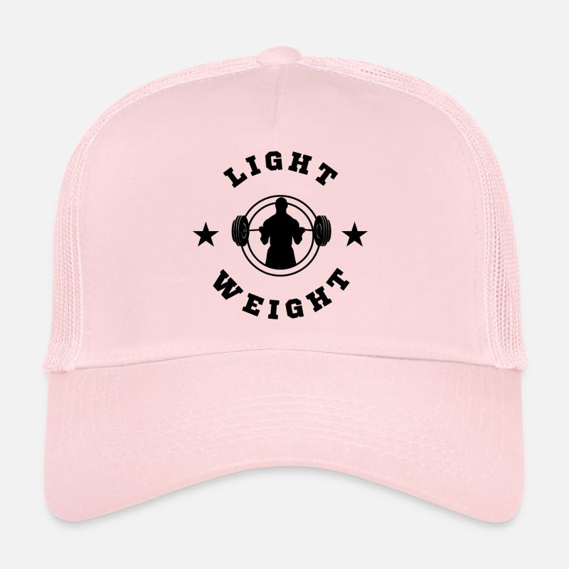 Light Weight Weightlifter Bodybuilder Langhantel - Trucker Cap - Hellrosa