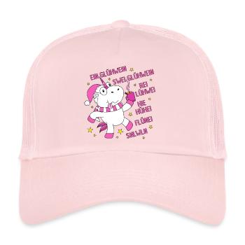 Glühweinhorn Weihnachtsmarkt Coole Lustige Sprüche - Trucker Cap - Hellrosa - Vorne