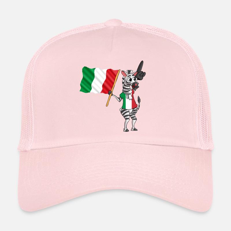 Italiener Zebra - Trucker Cap - Hellrosa