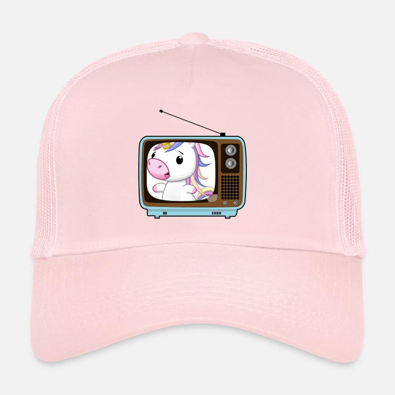 Licorne TV rétro pastel Casquette trucker 