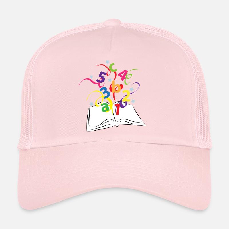 Buch mit bunten Buchstaben und Zahlen Trucker Cap