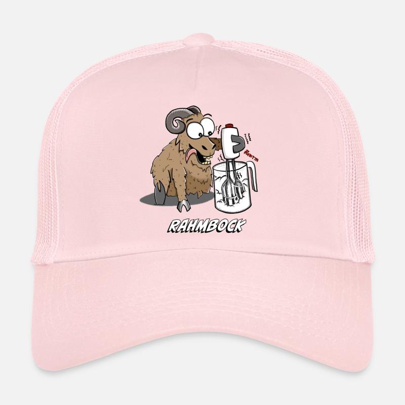 Humorous Bock with Kitchen Mixer - Trucker Cap - pale pink