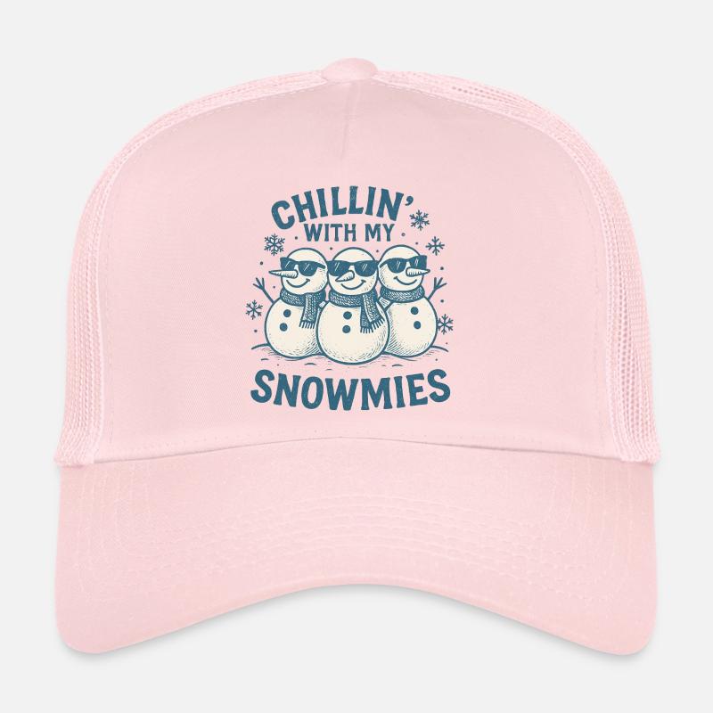 Chillin' With My Snowmen Design Trucker Cap