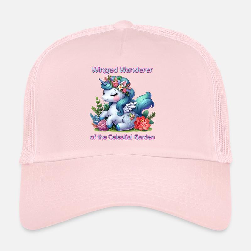Celestial Garden Winged Unicorn Trucker Cap