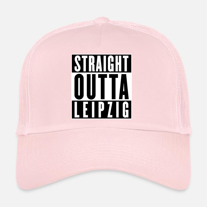 Straight outta Leipzig (Farben änderbar) - Trucker Cap - Hellrosa