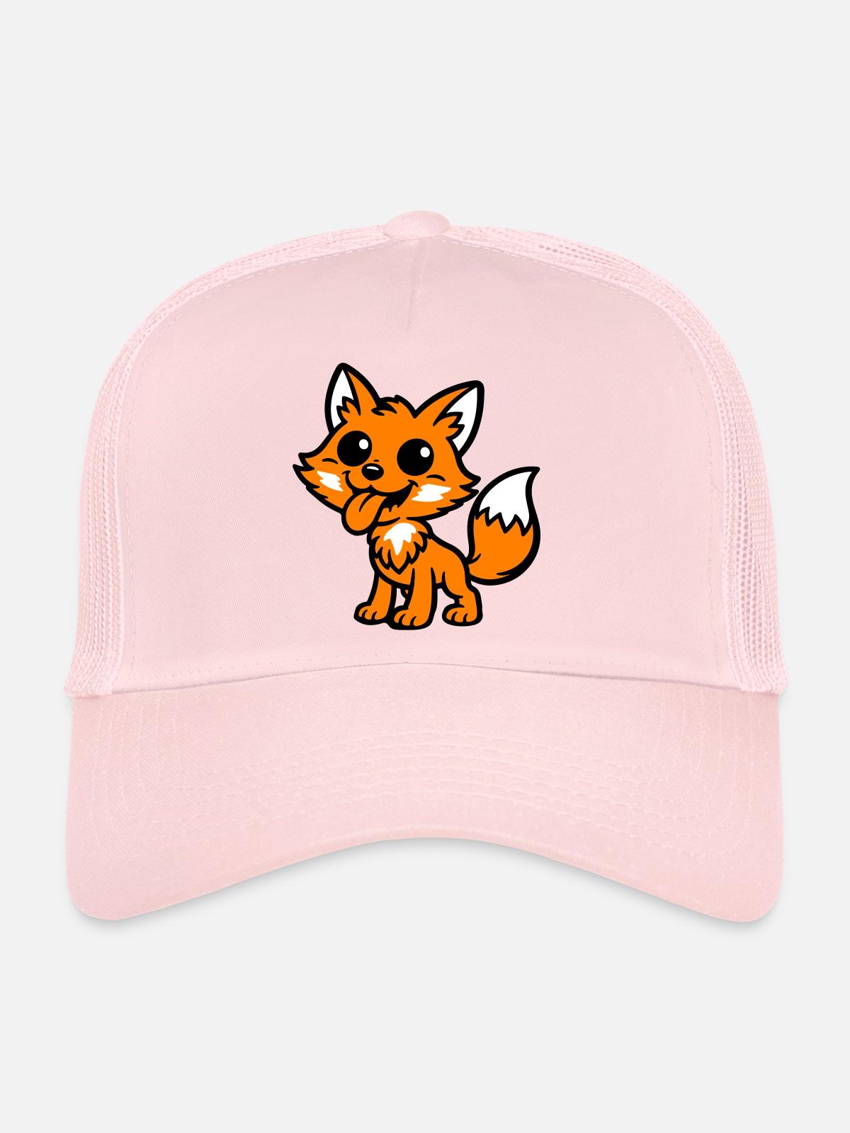 Bande dessinée Fox - Casquette trucker  - rose pâle - Devant