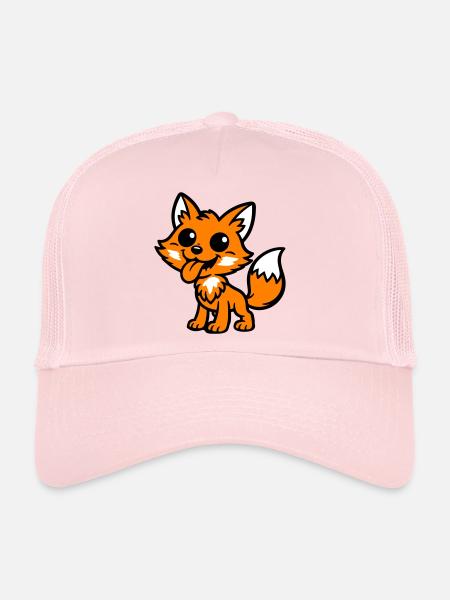 Bande dessinée Fox - Casquette trucker  - rose pâle - Devant