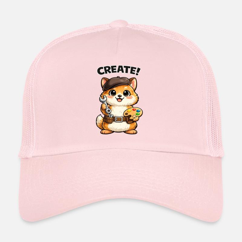 Kitten Artist Creative Workshop Trucker Cap