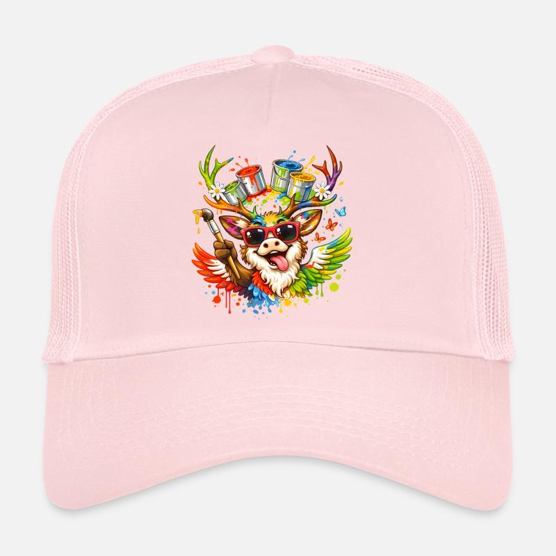 Illustration artistique créative de cerfs Casquette trucker 