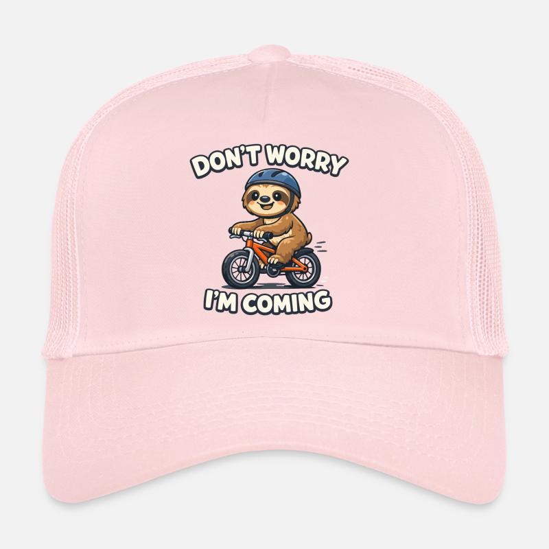 Sloth Bicycle Birthday Gift Trucker Cap