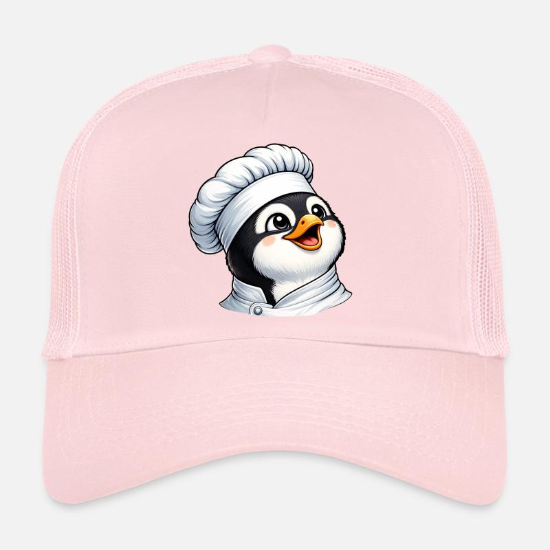 Fröhlicher Pinguin Koch Cartoon Küchenspaß Essen Trucker Cap