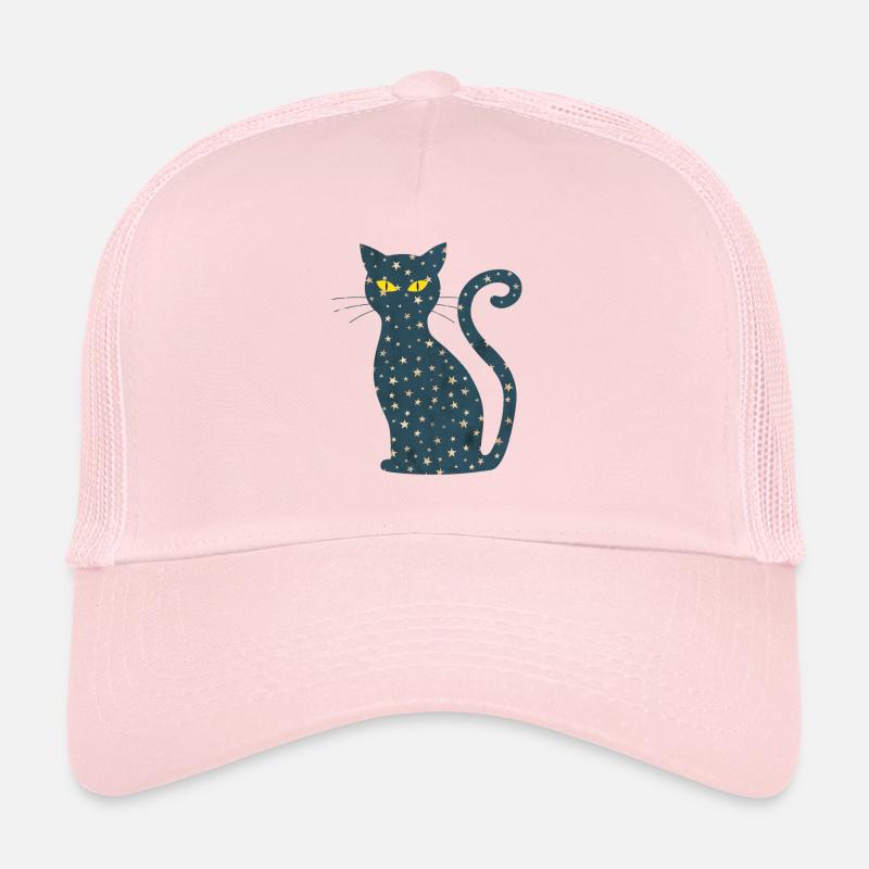 chat de minuit - Stars minuit Cat Lune Casquette trucker 