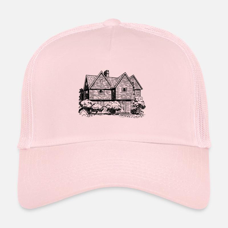 Haus Illustration - Trucker Cap - Hellrosa