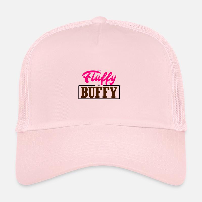 De Fluffy à Buffy - Casquette trucker  - rose pâle