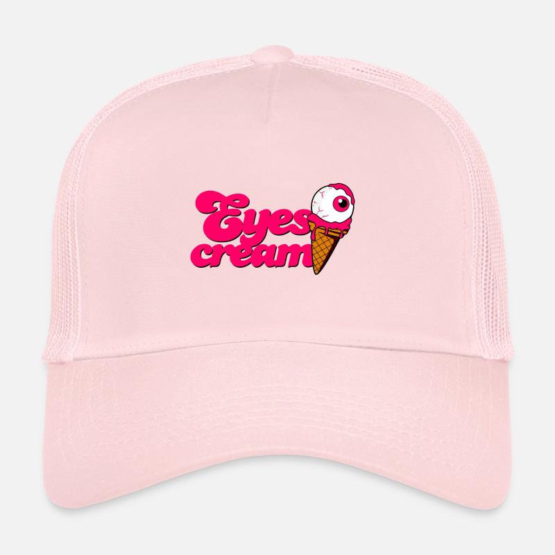 Eyescream Ice Cream Cone with Eye Eyeball Halloween Trucker Cap