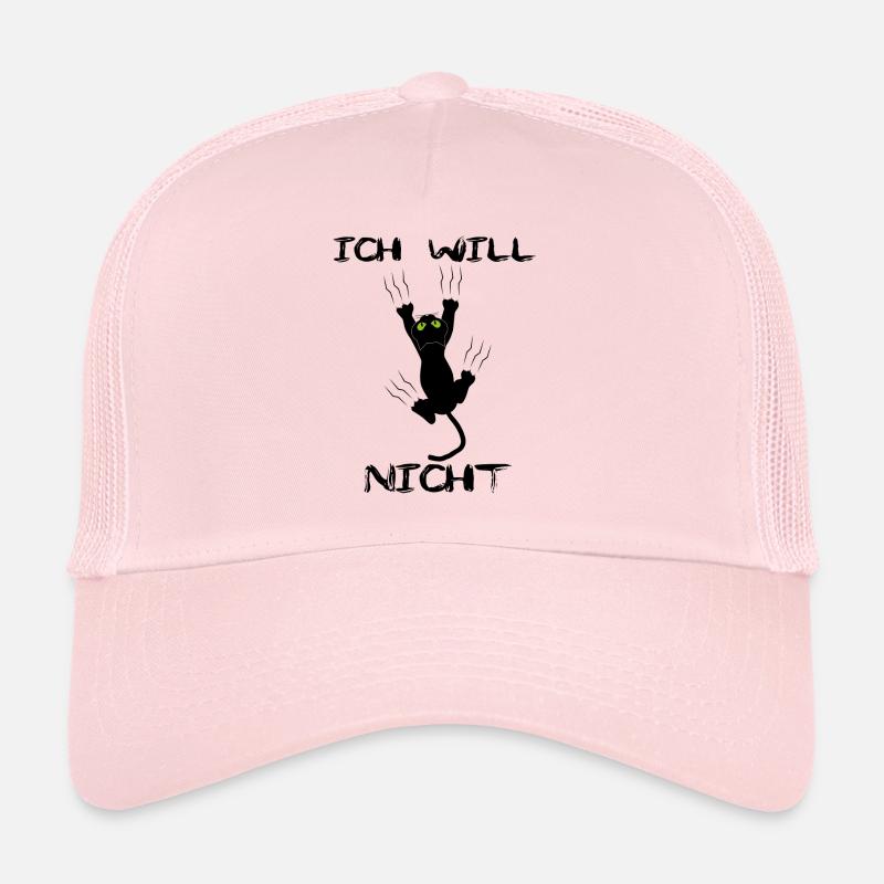 Katze, - Trucker Cap - Hellrosa