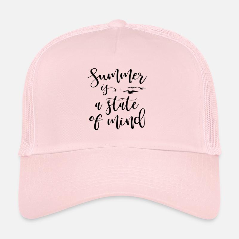 Summer is a state of mind - Trucker Cap - pale pink