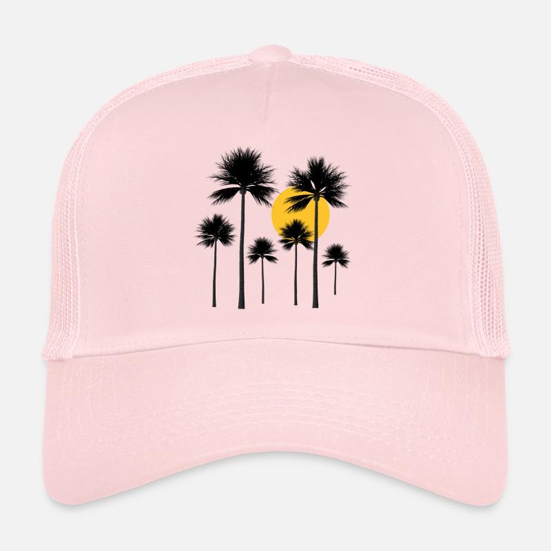 Les palmiers, le soleil, l'été et des vacances dans les mers du Sud Casquette trucker 