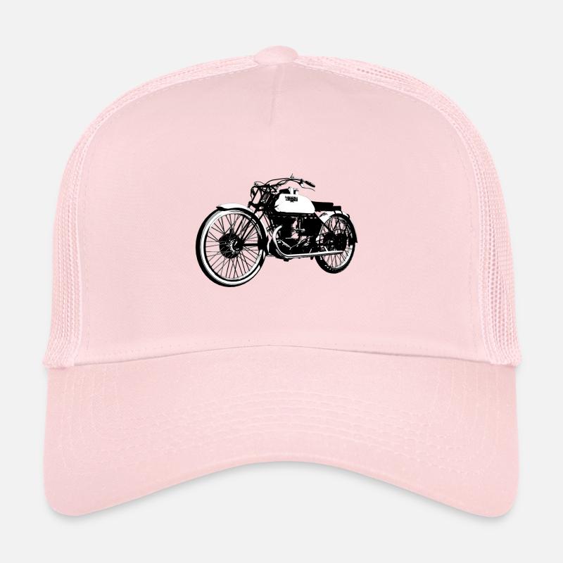 Bianchi - Freccia Celeste vintage motorcycle - Trucker Cap - pale pink