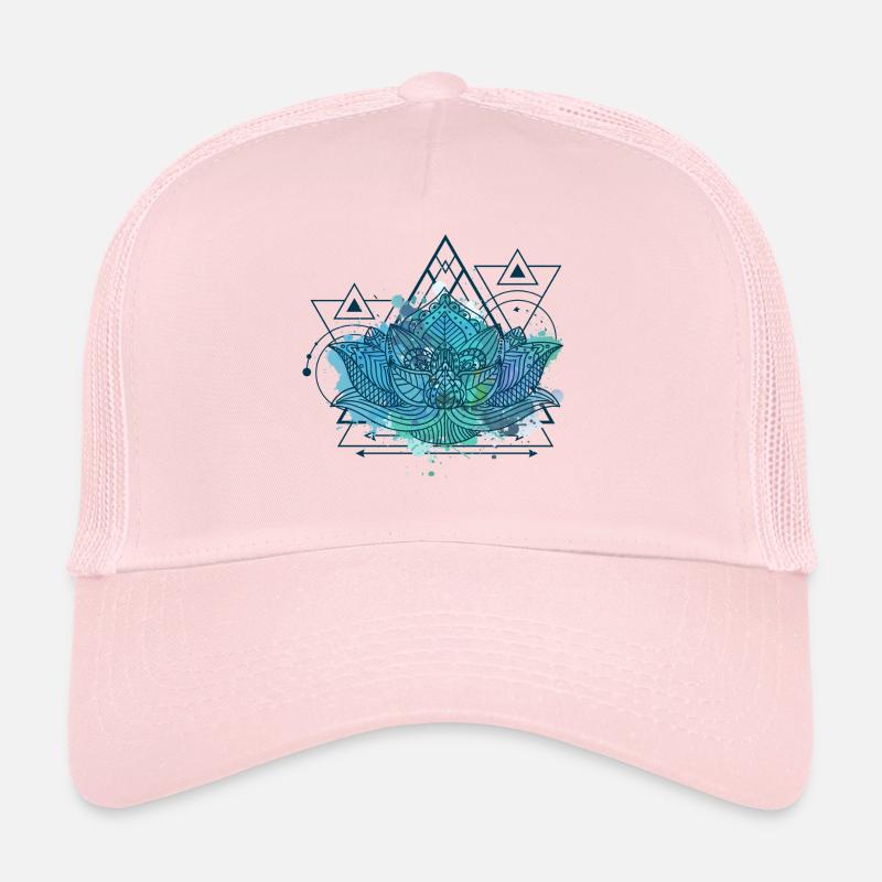 Triangle Lotus - Casquette trucker  - rose pâle
