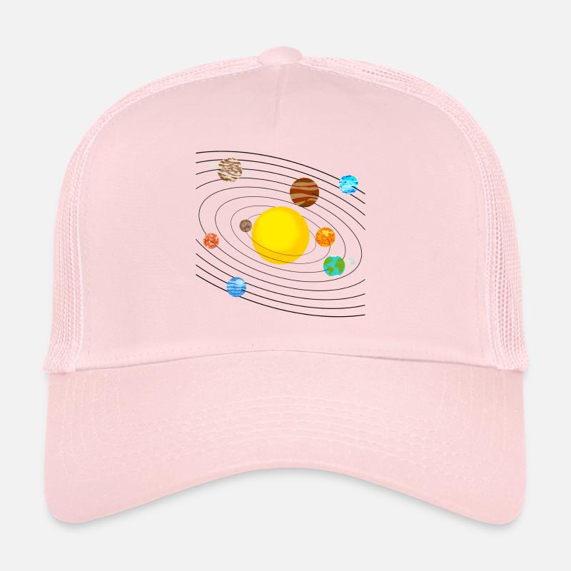 solar system - Trucker Cap - pale pink