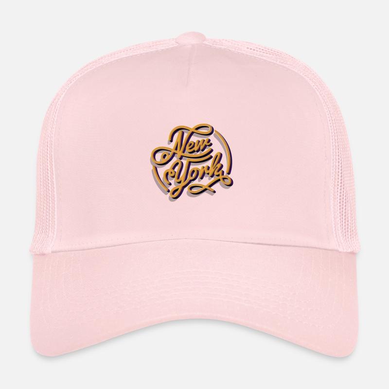 New York Vintage Style Effect lettering Trucker Cap