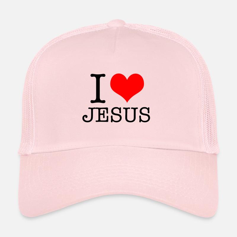 ICH LIEBE JESUS - Trucker Cap - Hellrosa