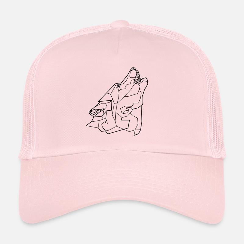 Howling Wolf - Trucker Cap - pale pink