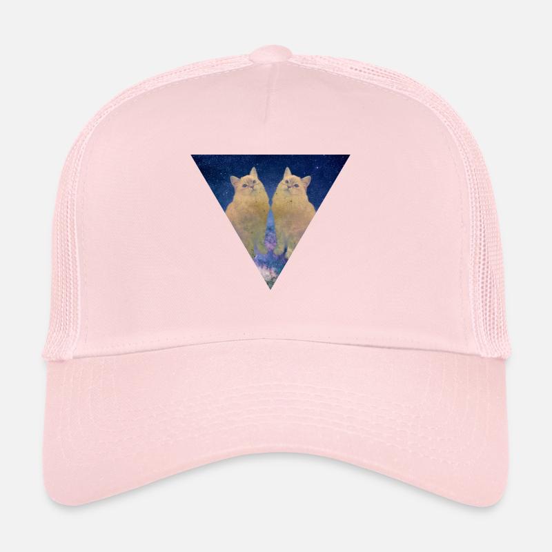 GALAXY KATZEN KATZENFREUNDE CATS KÄTZCHEN GESCHENK - Trucker Cap - Hellrosa