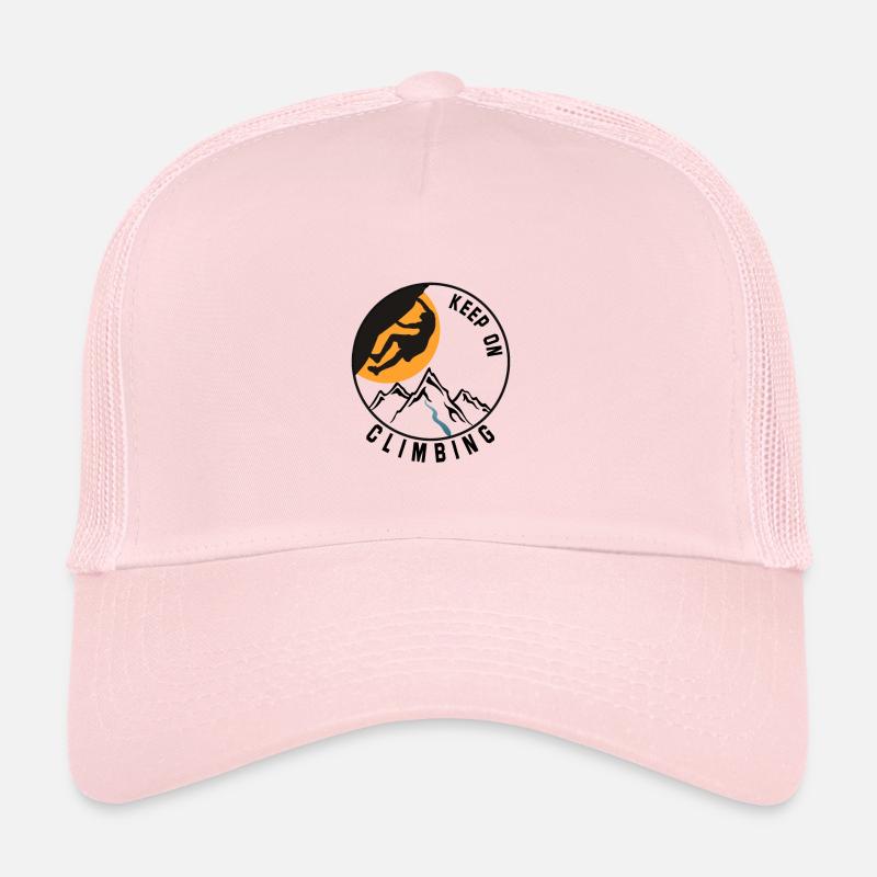 climbing, escalade, montagnes - Casquette trucker  - rose pâle
