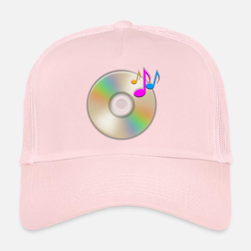 Music CD floating notes Trucker Cap