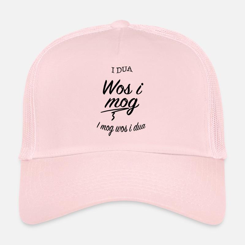 Bayrisches T Shirt mit Spruch - Trucker Cap - Hellrosa