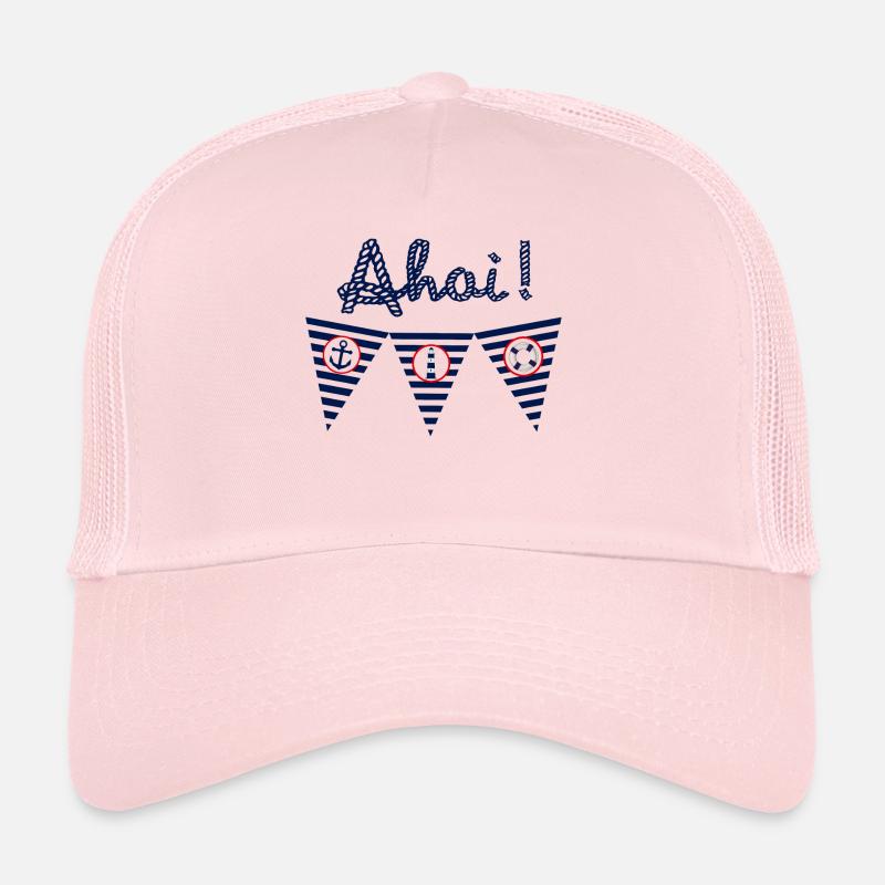 Ahoi, mer, maritime, drapeau Casquette trucker 