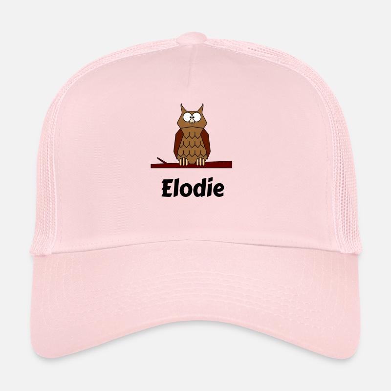 Kinder Schule Geboren Eule Motiv Elodie - Trucker Cap - Hellrosa