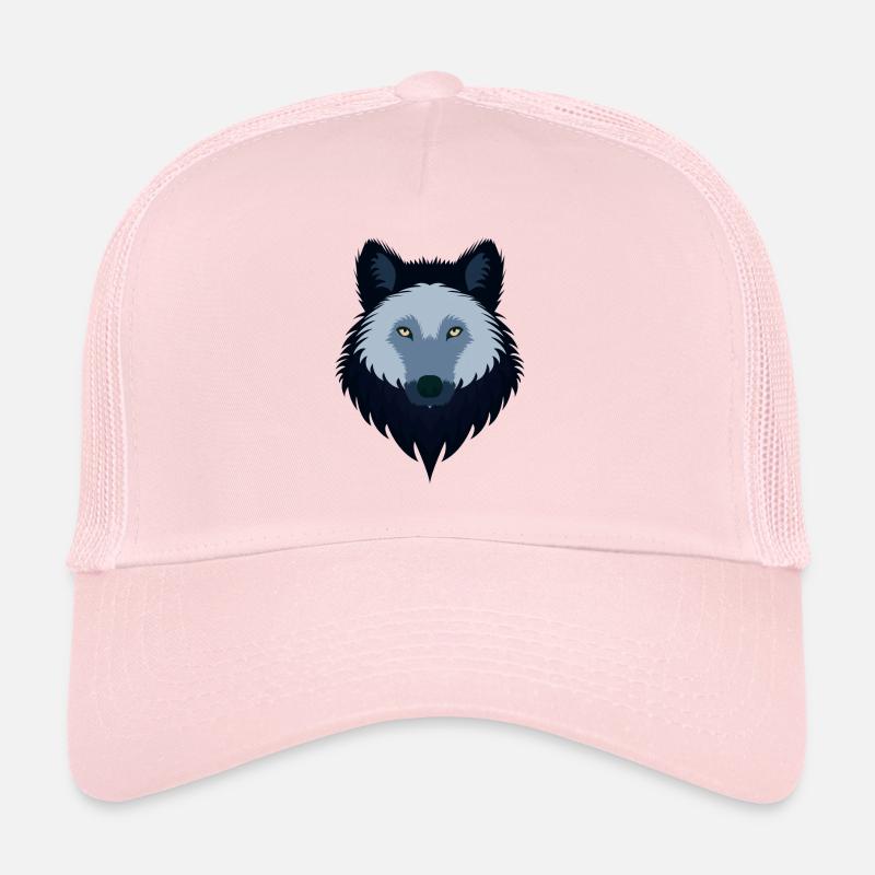Weiblicher blauer Wolf Trucker Cap