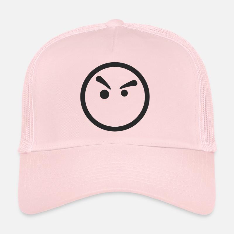 Smiley angry - Trucker Cap - pale pink