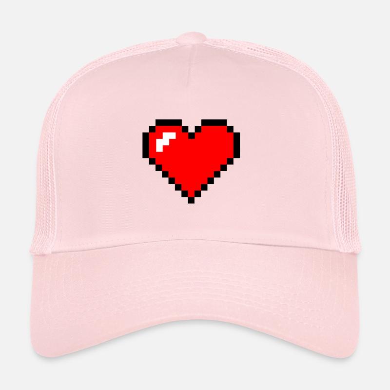 Pixel Herz Videospiel Geschenk Trucker Cap