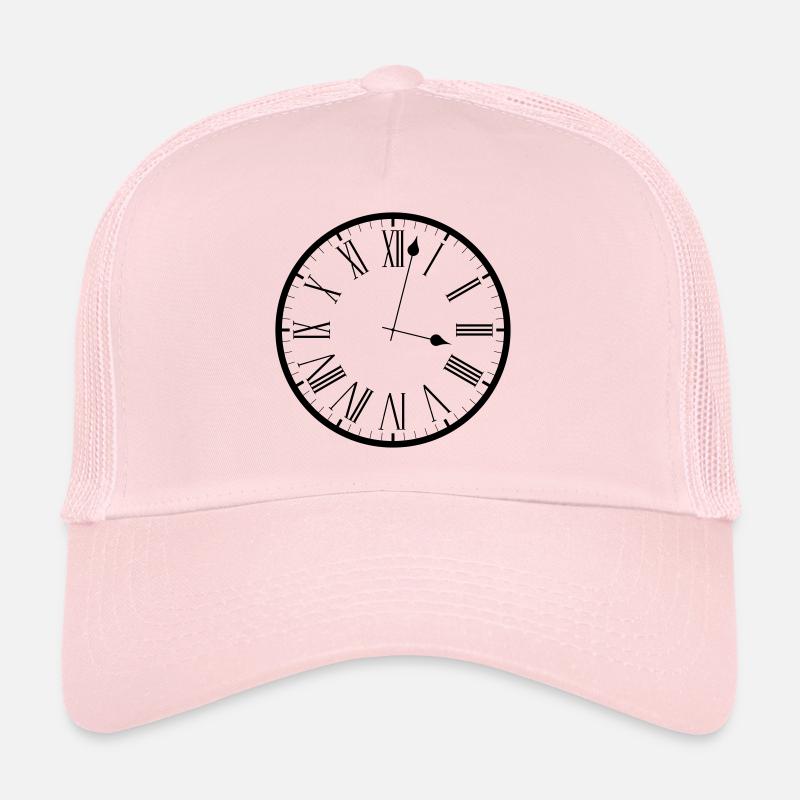 Clock analog clock - Trucker Cap - pale pink