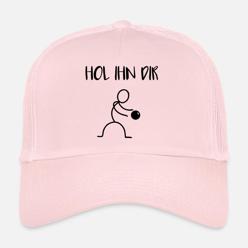 Strichmännchen Basketball Handball - Trucker Cap - Hellrosa