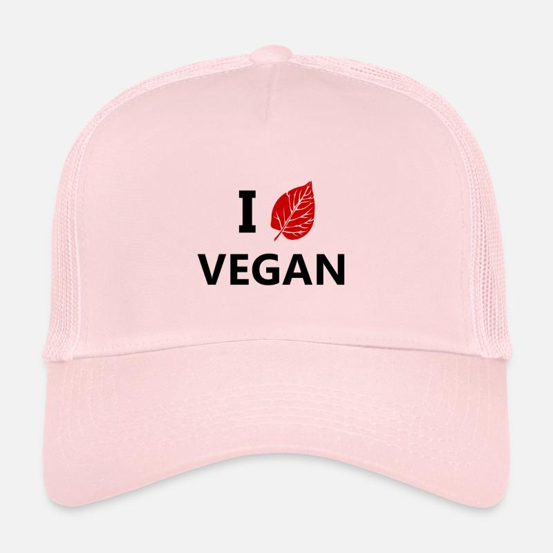 amour végétalien nourriture nutrition Idée cadeau - Casquette trucker - rose pâle