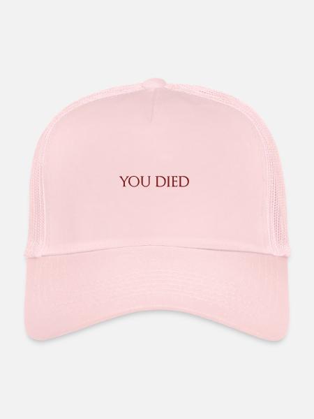 You Died - - Casquette trucker  - rose pâle - Devant