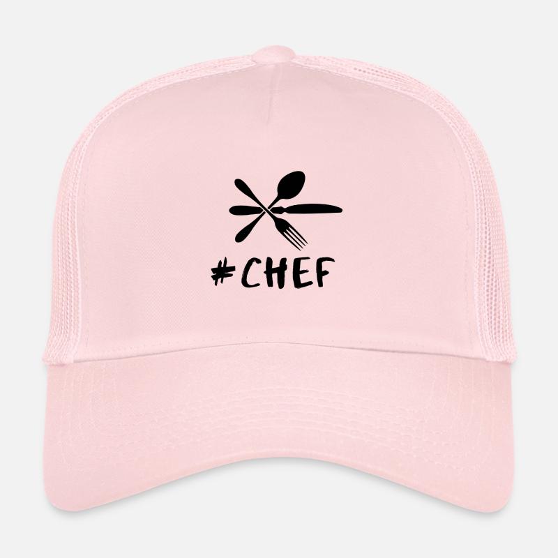 #Chef Hobby Koch Kochen Symbol Geschenk Idee - Trucker Cap - Hellrosa