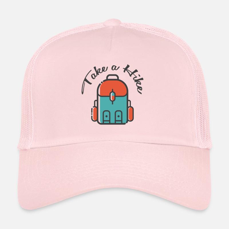 take a hike - Trucker Cap - pale pink