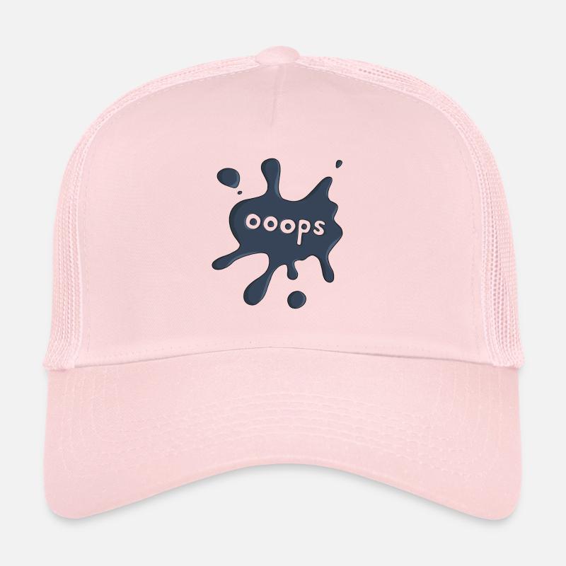 Stain ooops dark blue - Trucker Cap - pale pink