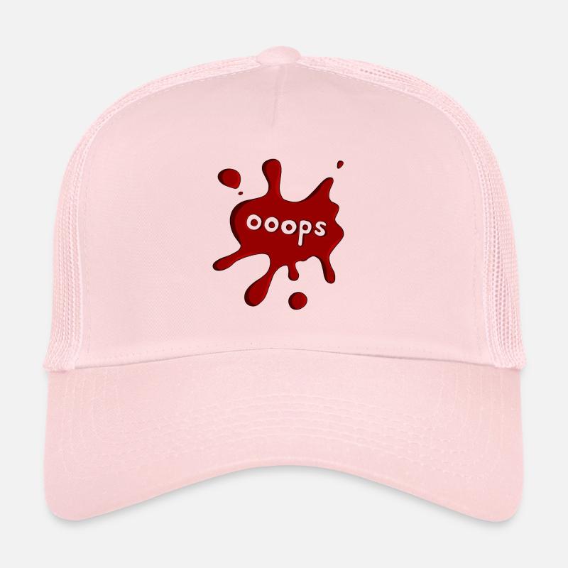 Fleck ooops dunkelrot - Trucker Cap - Hellrosa