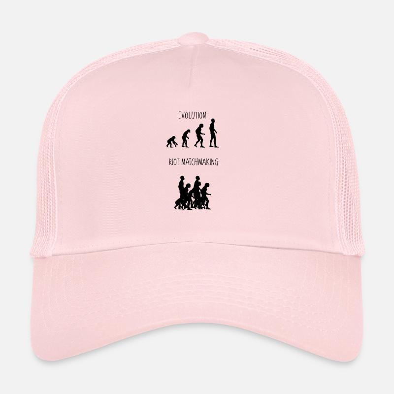 Evolution of Man by Riot - Trucker Cap - pale pink