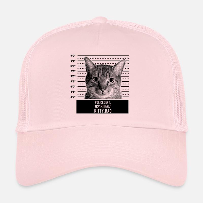Cute Cat Mug Shot Bad Kitty Trucker Cap