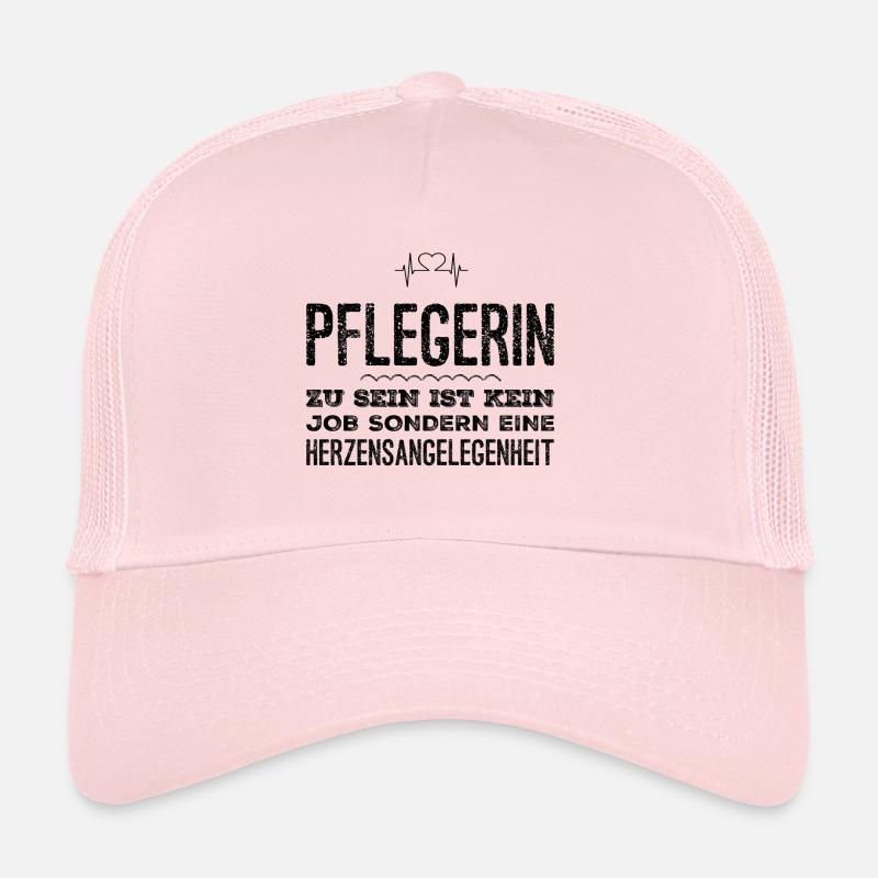 Pflegerin T-Shirt Geschenk - Trucker Cap - Hellrosa