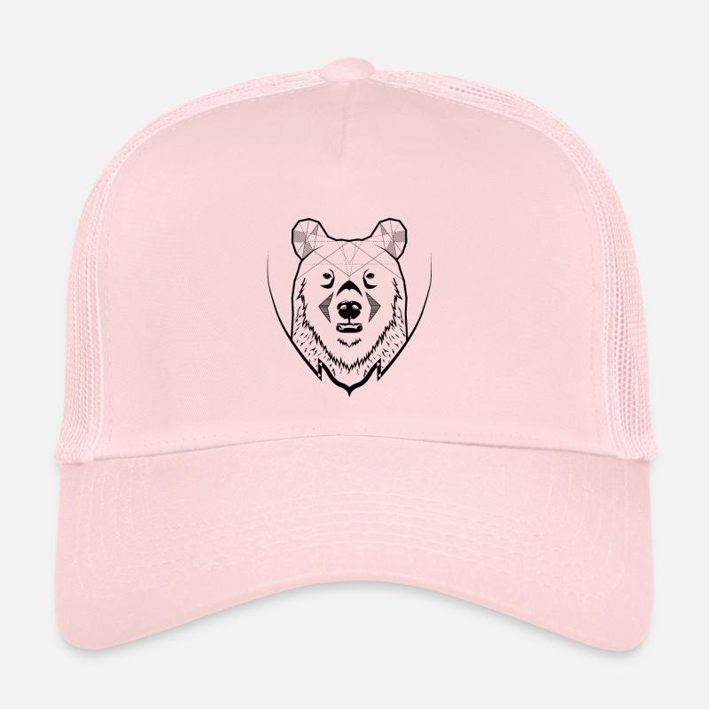ours - Casquette trucker  - rose pâle
