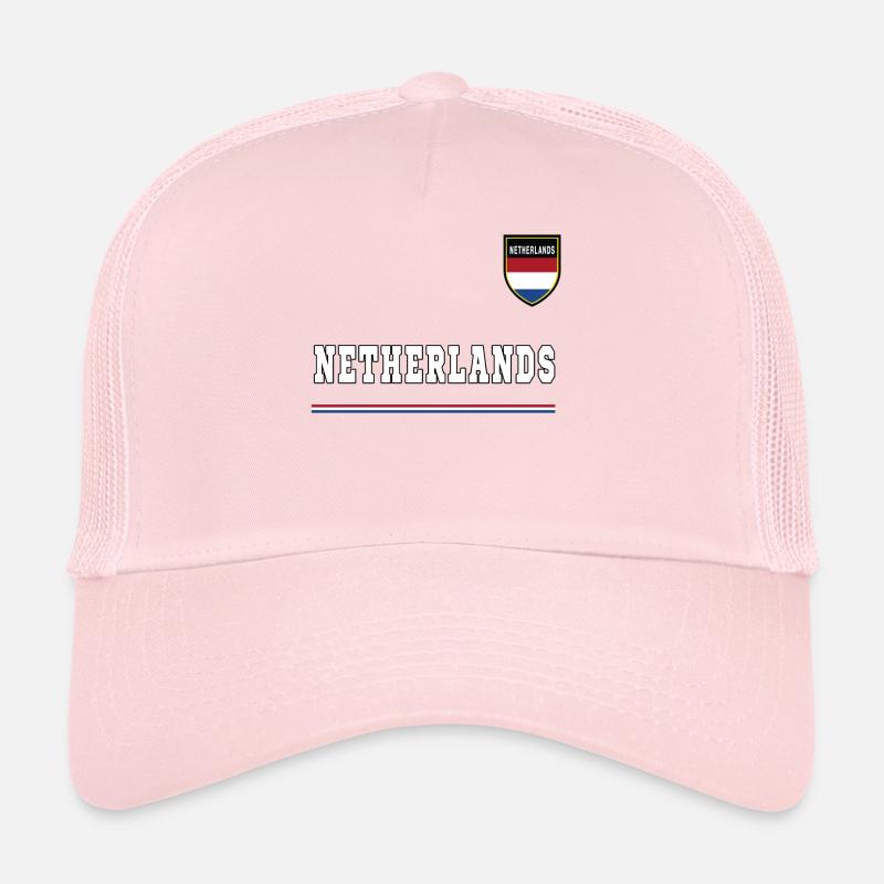 Pays-Bas Pays-Bas Hollande Drapeau néerlandais Drapeau - Casquette trucker  - rose pâle